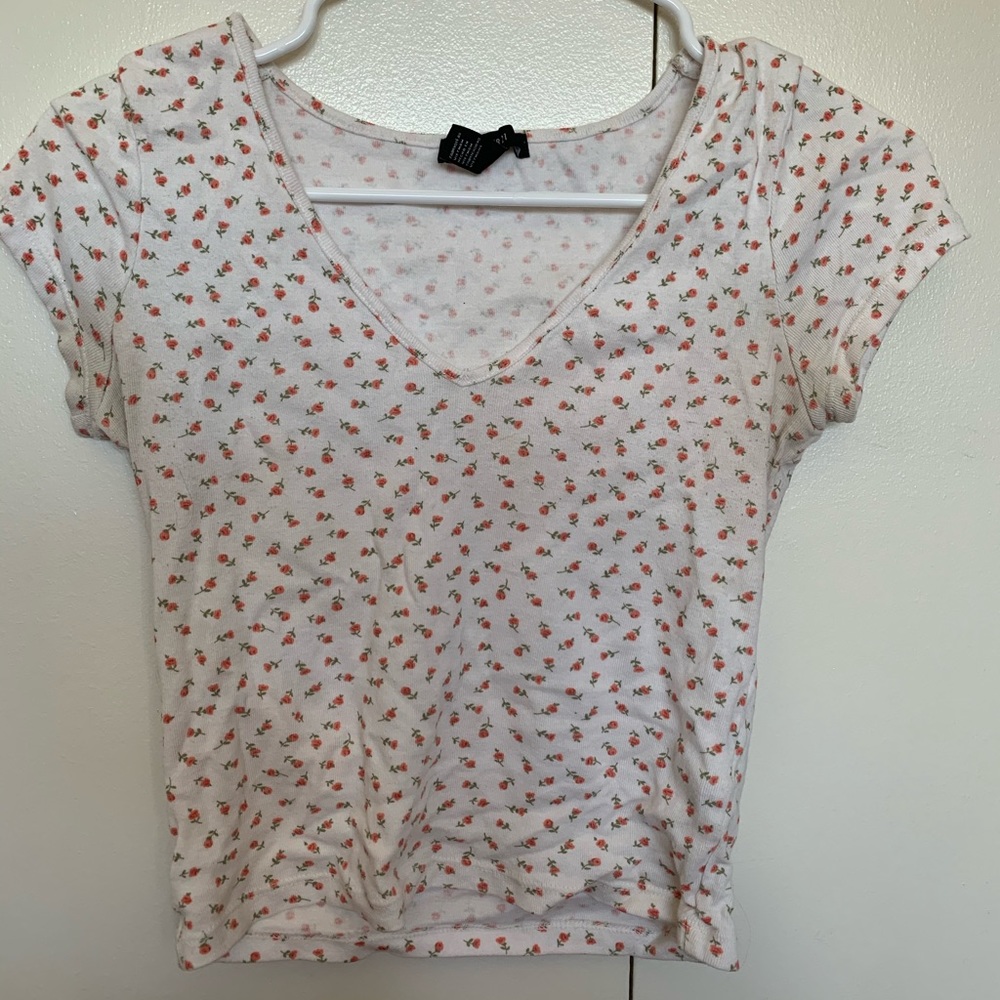 Forever 21 Flower Crop Top